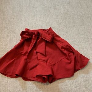 Dark red Zara skort
